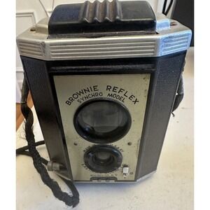 Kodak London Brownie Reflex TLR 127 Film Bakelite Box Camera With Case